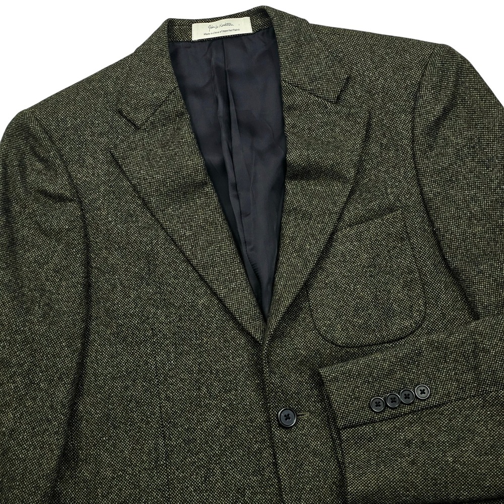 John Nordstrom Sport Coat Mens 38R Green Loro Piana Cashmere Goat Hair Academica